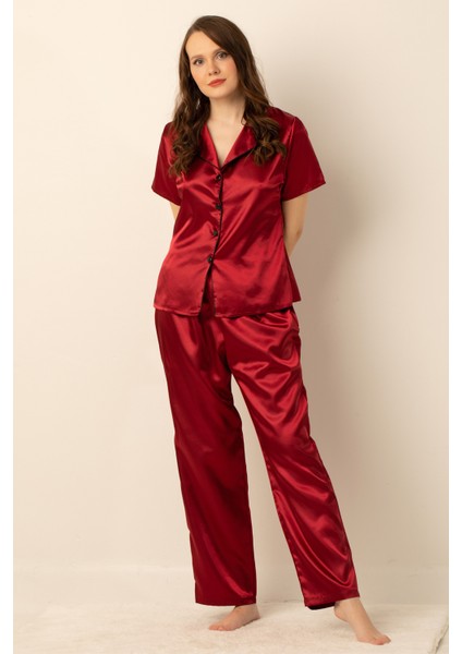 Bayan Saten Pijama Takımı