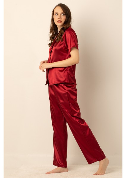 Bayan Saten Pijama Takımı modelleri