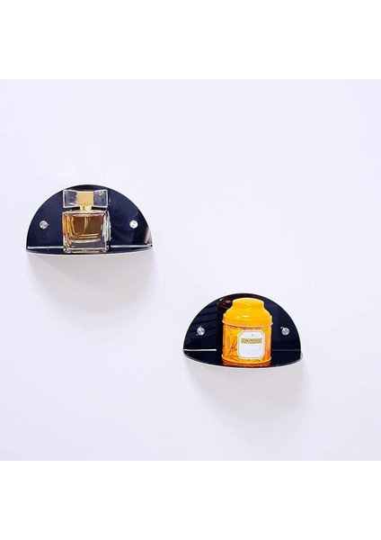 Oval 2'li Duvar Raf (Siyah) fiyatları