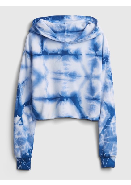 Genç Kız Pembe Crop Kapüşonlu Sweatshirt modelleri