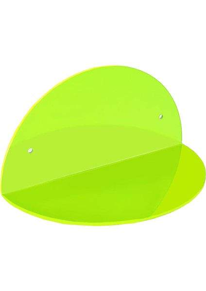 Oval 2'li Duvar Raf (Transparan Neon Yeşil)