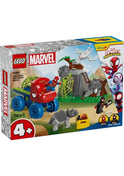 11199 LEGO Marvel Spidey-Spidey Ekibi Dinozor Kamyonlu Kurtarma 136 Parça +4 Yaş
