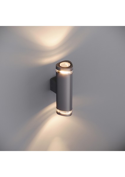 Gala Duo Alüminyum Modern LED Duvar Aplik Antrasit 27 cm
