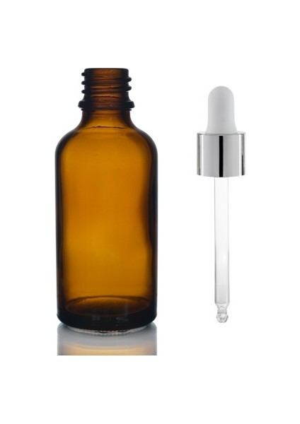 50 ml Kahverengi Cam Damlalıklı 12 Adet