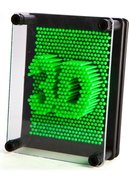 Küçük Boy 13X10 cm Yeşil Pin Art Vıp Green 3-Dimensional Pin Sculpture Yeşil Pinart 3D Çivi Sanatı