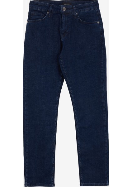 Normal Bel Normal Paça Slim Fit Lacivert Erkek Denim Pantolon F5SM-PNT 2769