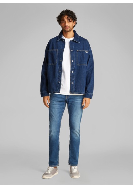 Erkek Denim Ceket J30J3265511BJ Relaxed Shırt Jacket