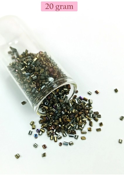 Kesme Cam Boncuk 2mm - 20 Gram - Asker Yeşili -BNC340