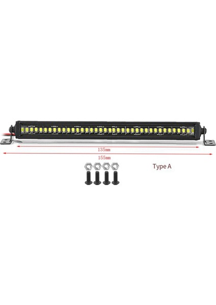 Rc Araba Tavan Lambası 24 36 Lamba Çubuğu 1/10 Rc Paletli Eksenel SCX10, A (Yurt Dışından)