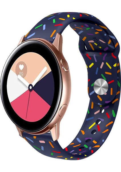 Samsung Galaxy Watch 3 41MM Mavi Için Silikon Toka Askısı (Yurt Dışından)