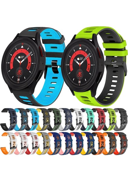 Samsung Galaxy Watch 5 44MM Amygreen+Siyah Için Silikon Watch Band (Yurt Dışından) fırsatları
