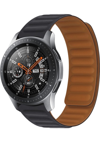 Samsung Galaxy Watch 3 41MM R Siyah Için Silikon Manyetik Watch Band (Yurt Dışından)