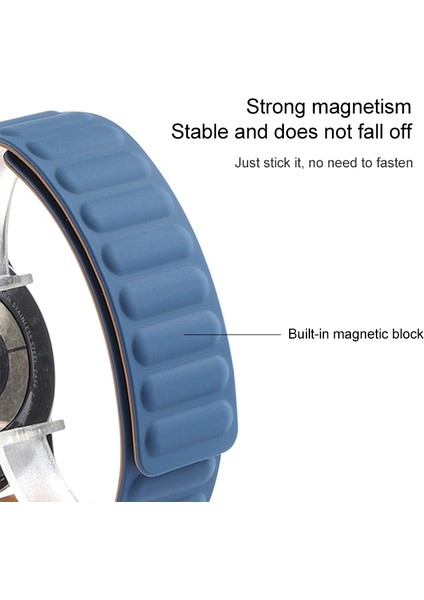 Samsung Galaxy Watch 3 41MM R Pelerin Mavi Için Silikon Manyetik Watch Band (Yurt Dışından)