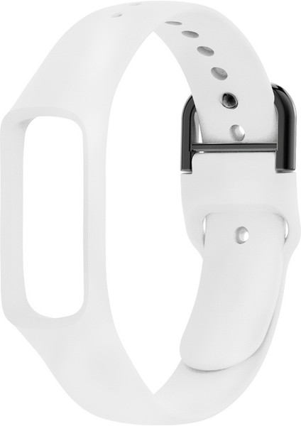 Galaxy Fit-E Beyaz Için Saf Renkli Silikon Bilek Kayışı Kordonlu Saat (Yurt Dışından)