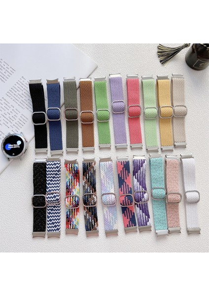 Samsung Galaxy Watch4 40MM / 44MM Siyah Için Dokuma Watch Band (Yurt Dışından)