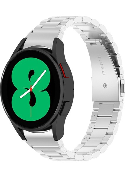 Samsung Galaxy Watch 7 40 / 44MM Gümüş Için Üç Boncuklu Metal Kayış (Yurt Dışından)