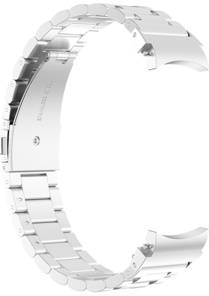Samsung Galaxy Watch 7 40 / 44MM Gümüş Için Üç Boncuklu Metal Kayış (Yurt Dışından) modelleri