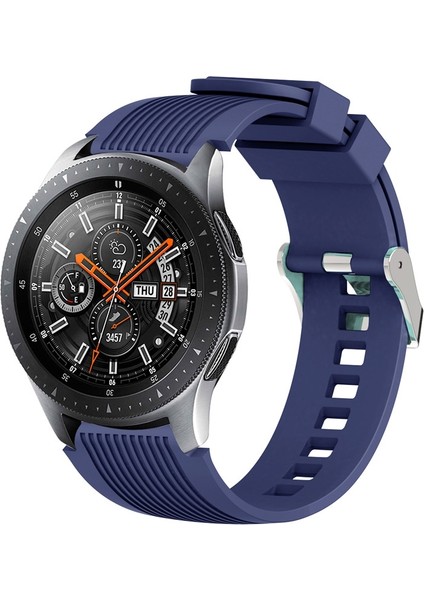 Galaxy Watch 46MM Koyu Mavi Için Dikey Tahıl Bilek Kayışı Watch Band (Yurt Dışından)