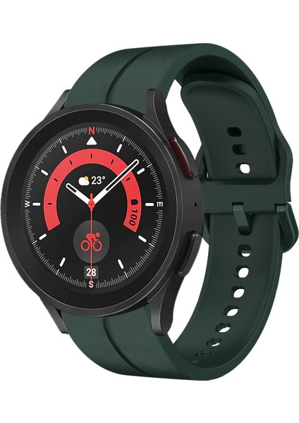 Samsung Galaxy Watch5 Pro 45MM Koyu Yeşil Için Silikon Watch Band (Yurt Dışından)