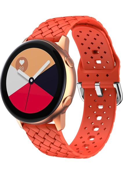 Samsung Galaxy Watch4 40/44MM Turuncu Için Silikon Kayış (Yurt Dışından)