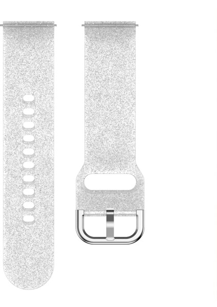Samsung Galaxy Watch4 40/44MM Beyaz Parıltılı Silikon Kayış (Yurt Dışından)