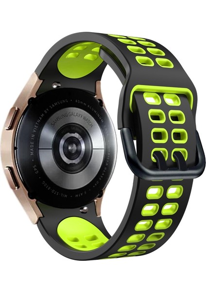 Silikon Watch Band Samsung Galaxy Watch 4 Için Clic 42MM Samsung Galaxy Watch 4 Classic Için 42MM Siyah+Yeşil (Yurt Dışından) fiyatları