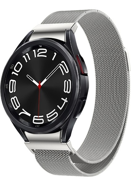 Samsung Galaxy Watch 6 Gümüş Için Milanese Metal Kayış (Yurt Dışından)