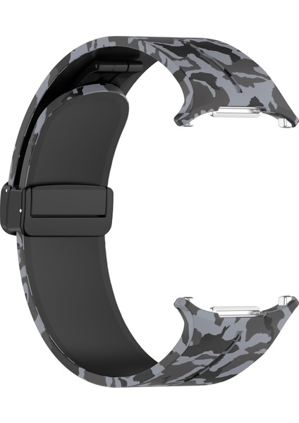 Samsung Galaxy Watch Ultra 47MM Silikon Saat Kayışı Kamuflaj Koyu Gri (Yurt Dışından)