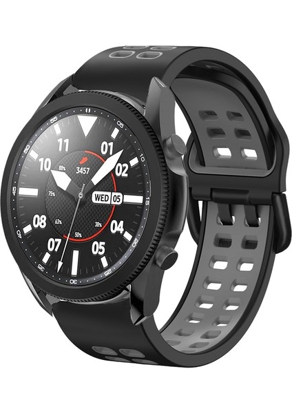 Samsung Galaxy Watch 5 Pro 45MM Siyah+Gri Için Silikon Watch Band (Yurt Dışından)