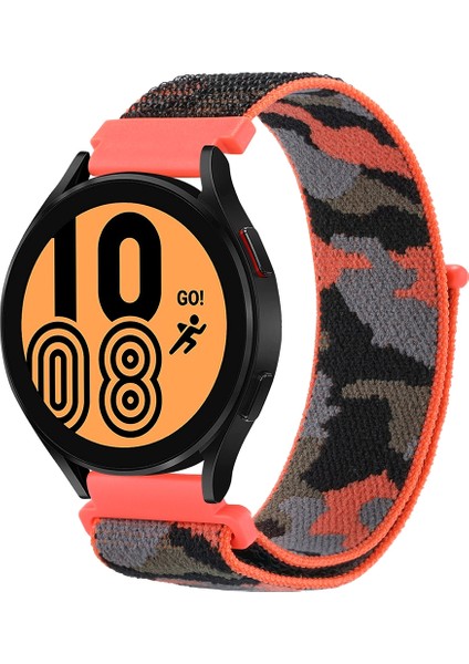 Samsung Galaxy Watch5 40MM/44MM / Watch5 Pro Turuncu Kamuflaj Için Watch Band (Yurt Dışından)
