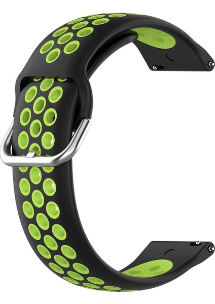 Samsung Galaxy Watch4 Clic 42MM Silikon Kayış Siyah Limon Yeşili (Yurt Dışından)
