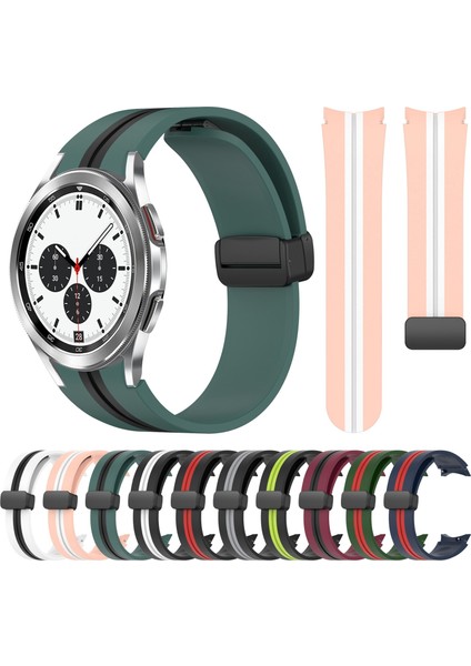 Samsung Galaxy Watch 4 Clic 42MM Siyah+Beyaz Için Silikon Watch Band (Yurt Dışından) modelleri