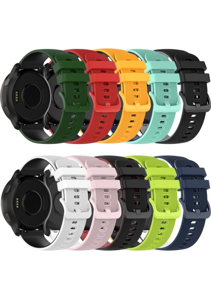 Samsung Galaxy Watch Active2 Için Silikon Watch Band 44MM Limon Yeşili+Siyah (Yurt Dışından)