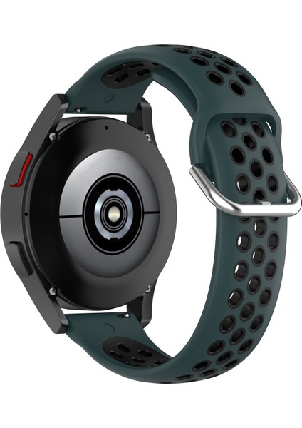 Samsung Galaxy Watch4 Için 44MM Silikon Kayış Zeytin Yeşili Siyah (Yurt Dışından)