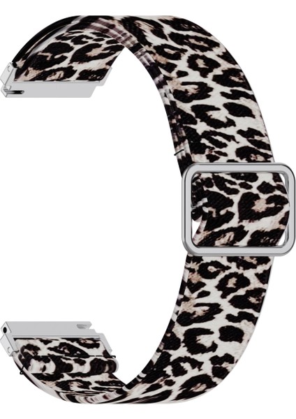 Samsung Galaxy Watch3 Için 20MM 41MM Watch Band Leopar (Yurt Dışından)