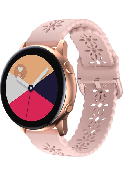 Samsung Galaxy Watch4 40/44MM Pembe Için Silikon Kayış (Yurt Dışından)