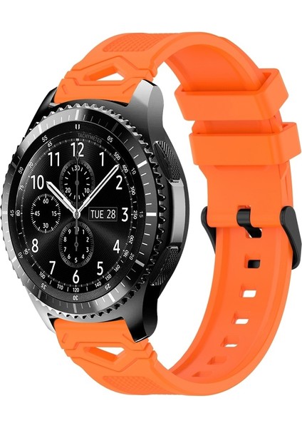 Samsung Galaxy Watch 22MM Turuncu Için Noktalı Silikon Watch Band (Yurt Dışından)