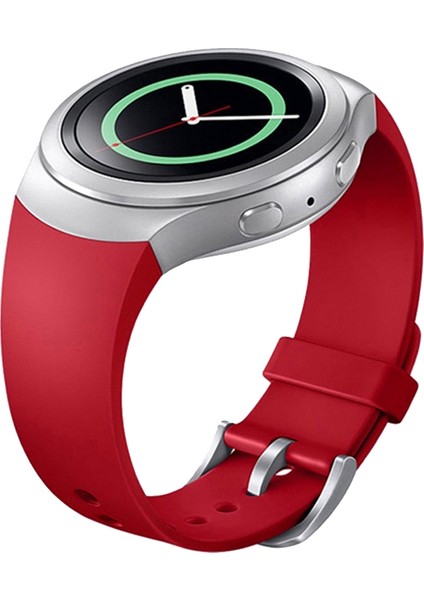 Samsung Gear S2 Sport / Gear S2 Silikon Kordonlu Saat Kırmızı (Yurt Dışından)