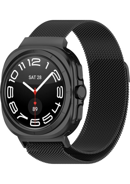 Samsung Galaxy Watch 7 Ultra Milan Manyetik Ste Kayış Siyah Için (Yurt Dışından)