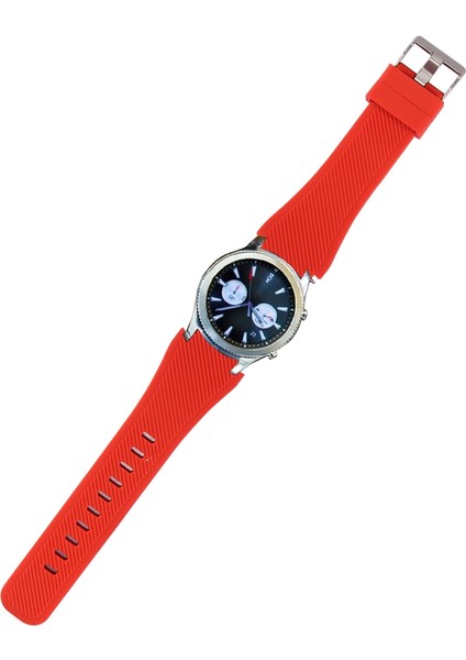 Samsung Gear S3 Clic Silikon Kordonlu Saat Kırmızı (Yurt Dışından)