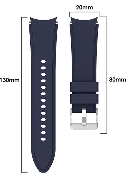 Samsung Galaxy Watch4 Classic Için Silikon Kayış 46MM Gece Mavisi (Yurt Dışından)