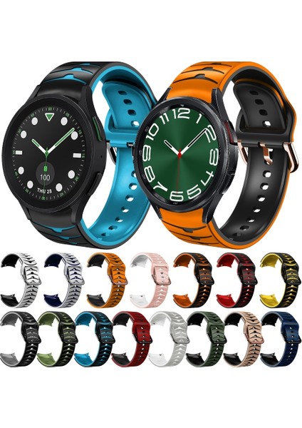 Samsung Galaxy Watch 6 Classic Için Silikon Kayış 43MM Siyah+Gri (Yurt Dışından) fırsatları