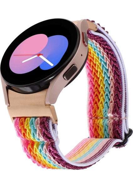 Samsung Galaxy Watch Için Naylon Watch Band6/6 Classic/5/5 Pro Rainbow (Yurt Dışından)