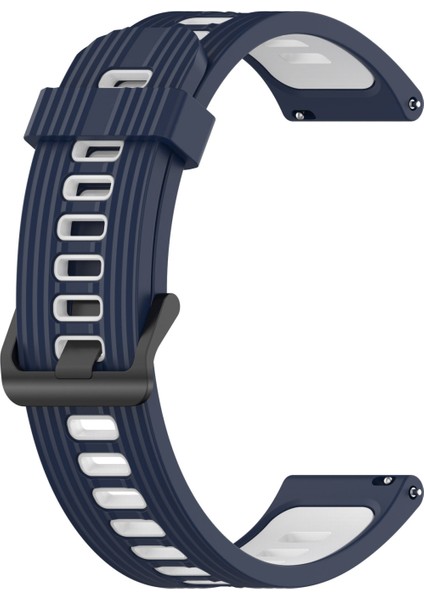 Samsung Gear Sport Koyu Mavi+Beyaz Için Silikon Saat Bandı (Yurt Dışından) fiyatları
