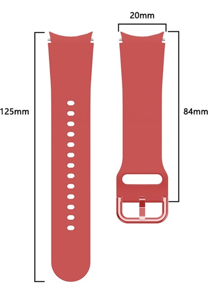 Samsung Galaxy Watch4 Classic 42MM Kırmızı Için Silikon Kayış (Yurt Dışından) fırsatları