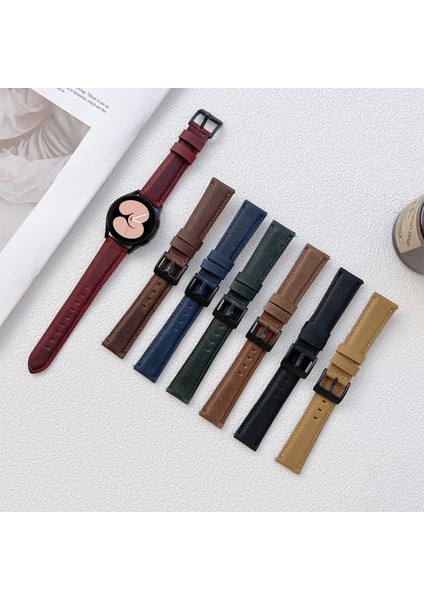 20MM Buzlu Deri Kayış Koyu Kahve (Yurt Dışından)