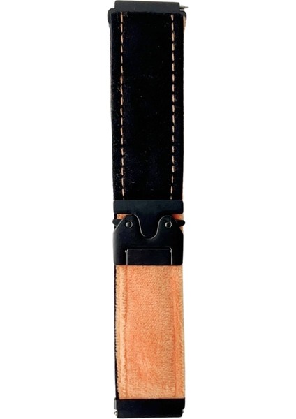Samsung Galaxy Watch 7/6/5 Siyah Turuncu Için Fırçalanmış Peluş Watch Band (Yurt Dışından)
