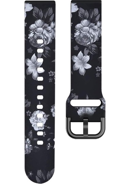 Samsung Galaxy Watch 46MM Siyah Gri Çiçek Için Silikon Kordonlu Saat (Yurt Dışından) fiyatları