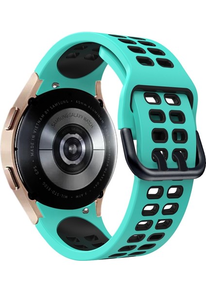 Samsung Galaxy Watch 4 44MM Su Ördeği+Siyah Için Silikon Watch Band (Yurt Dışından)