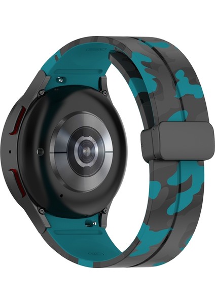 Samsung Galaxy Watch Için Silikon Watch Band5 / 5 Pro / Watch 4/4 Klasik Kamuflaj Koyu Mavi (Yurt Dışından)